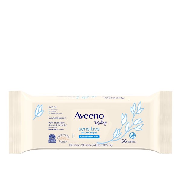 Baby Sensitive All Over Wipes, Fragrance-Free, 9 packs of 56 ct