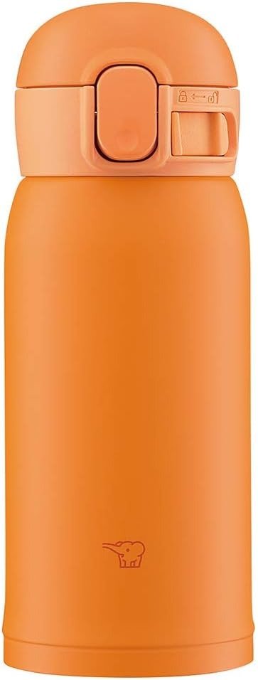 水壶 一键开启 不锈钢杯 无缝 0.36L 橙色 SM-WA36-DA
