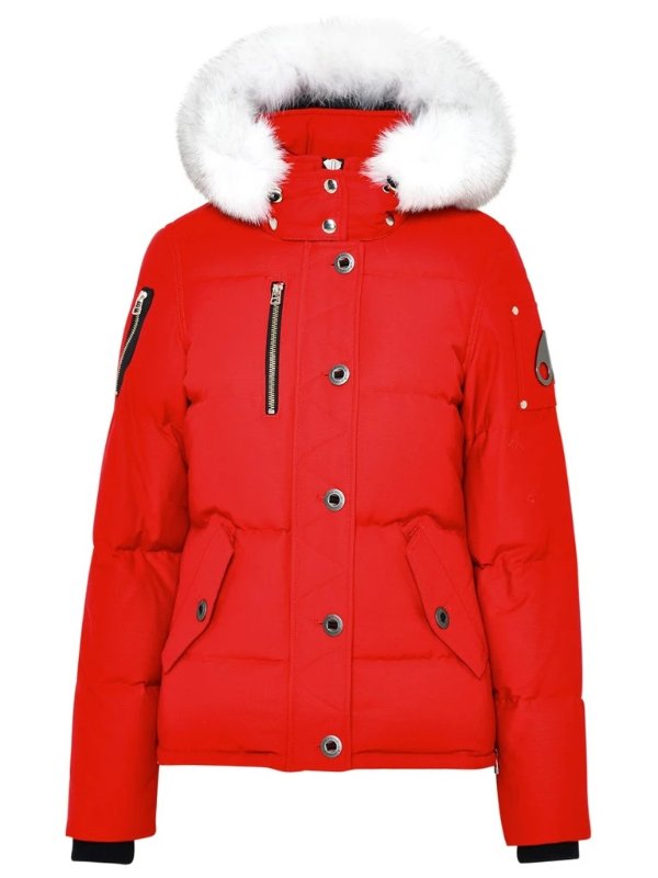 3Q Fur-Trim Hooded Jacket
