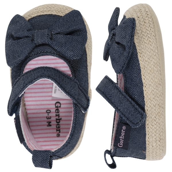 Baby Girls Navy Chambray Shoes