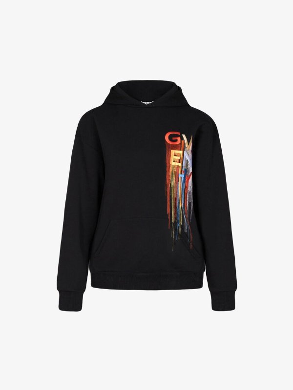 multicolored embroidered hoodie |Paris