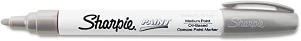 35560 Paint Marker, Oil Base, Medium Point, Silver