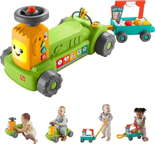 Fisher-Price Laugh & Learn 4合1玩具车 可骑乘可拖拽