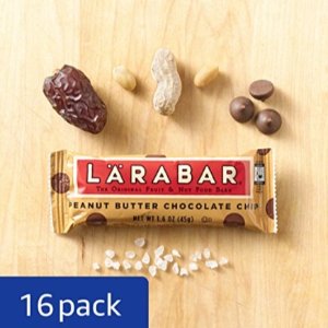Larabar Gluten Free Bar, Peanut Butter Chocolate Chip, 1.6 oz Bars (16 Count)