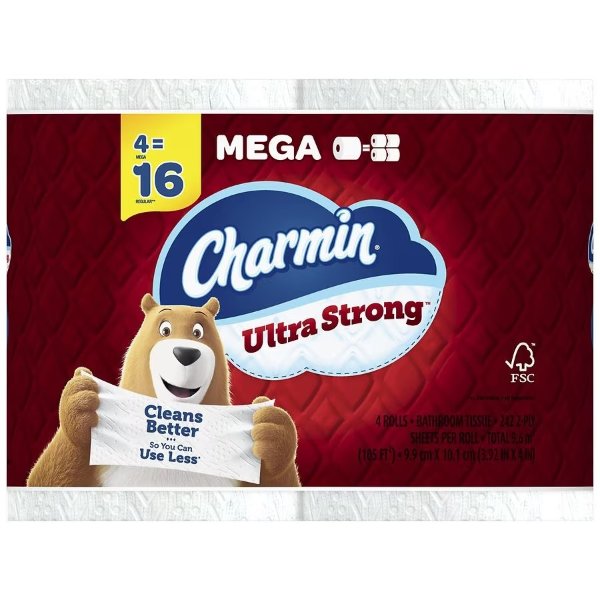 Ultra Strong Toilet Paper Mega Rolls242.0ea x 4 pack