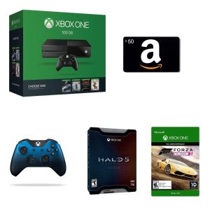 Xbox One 500GB Name Your Game Bundle + $50GC + Halo 5 LTD + Extra Controller + Forza Horizon 2