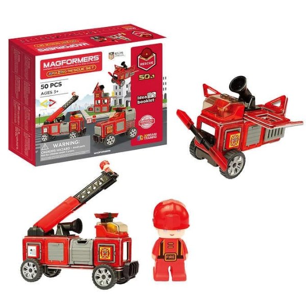消防员磁力片玩具，50片，包邮