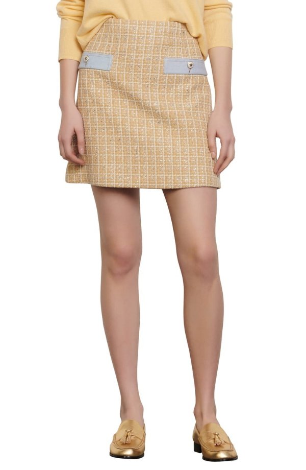 Melle Tweed Miniskirt
