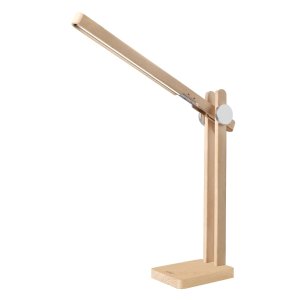 AUKEY LED Desk Lamp, Wooden Table Lamp with 3-Level Dimmer and 3 Lighting Modes