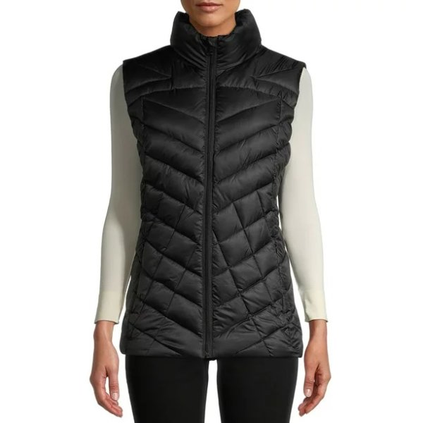 Big Chill Women's Down Chevron Quilted Puffer Vest