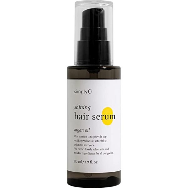simplyO Shining Hair Serum for Hair Repair | Nourishing Argan Oil | for Frizzy, Dry, and Damaged Hair | Cruelty Free, Vegan, 2.7 fl oz.