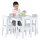 TC307 Carter Collection Kids Wood Table & 4 Chair Set, White