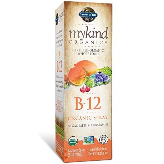 B12 Vitamin - mykind Organic Whole Food B-12 for Metabolism and Energy, Raspberry, 2oz Liquid