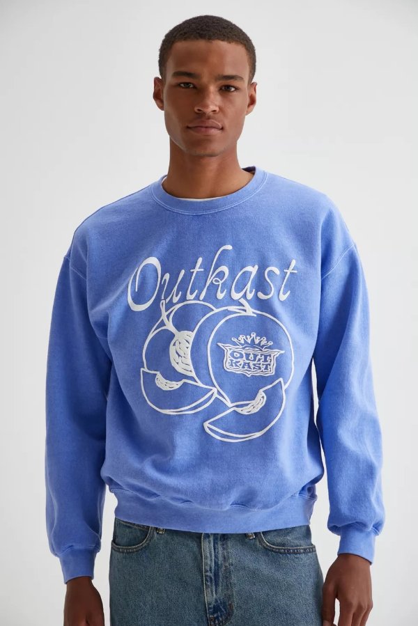 OutKast South Got Something To Say Puff Print Crew Neck Sweatshirt