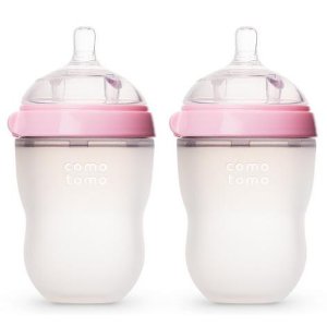 mo Baby Bottle,Pink,8 Ounce,2 Count