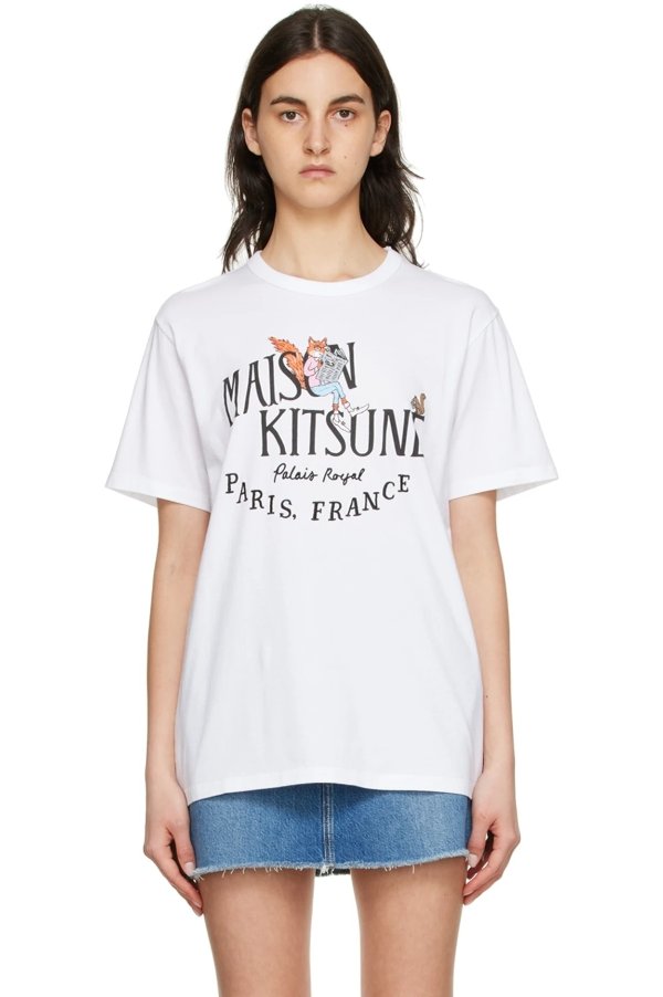 White Olympia Le-Tan Edition Palais Royal News T-Shirt