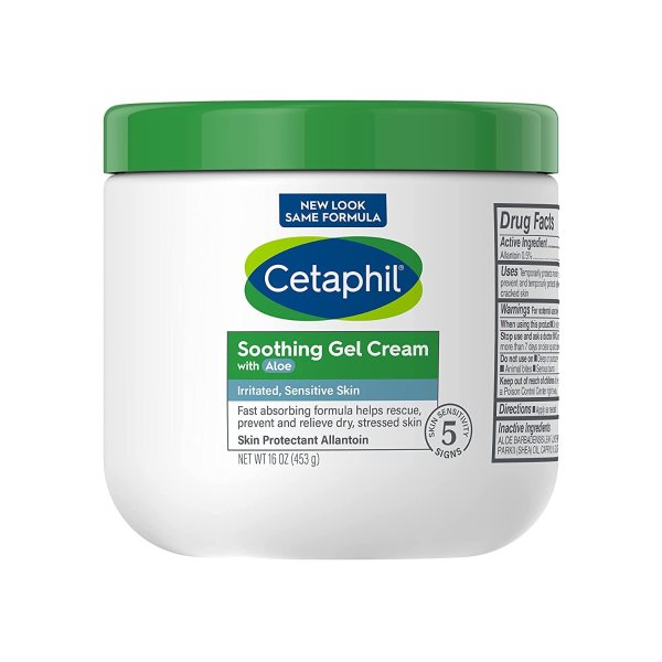 Cetaphil Soothing Gel-cream with Aloe Instantly Soothes and Hydrates Sensitive Skin, 16 Ounce