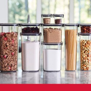 Rubbermaid 1994254 Brilliance Pantry Airtight Food Storage Container BPA free Plastic, Set