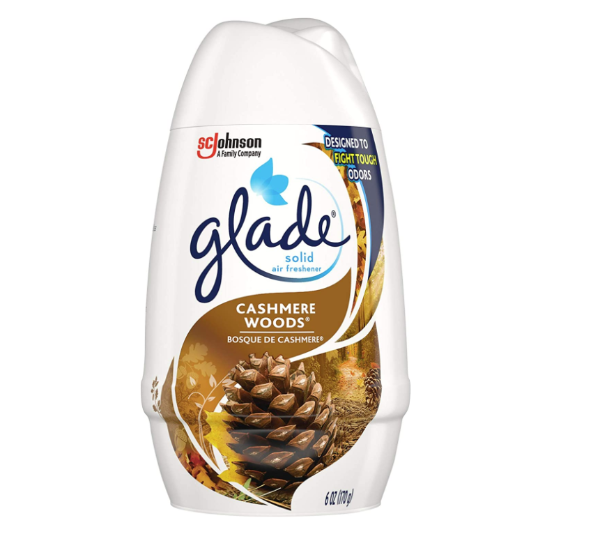 Glade Solid Air Freshener, Deodorizer for Home and Bathroom, Cashmere Woods, 6 Ozeri