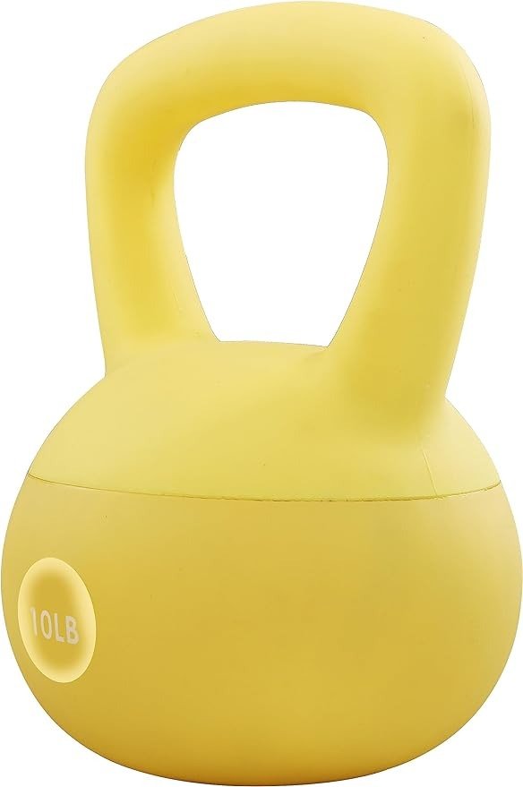 Soft Kettlebells - Sea and Iron Sand Filled Weights for Women and Men - Color Coded Soft Vinyl Kettlebells, Multiple Sizes