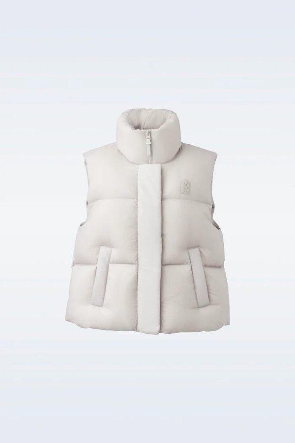 NAKI Down vest with stand collar