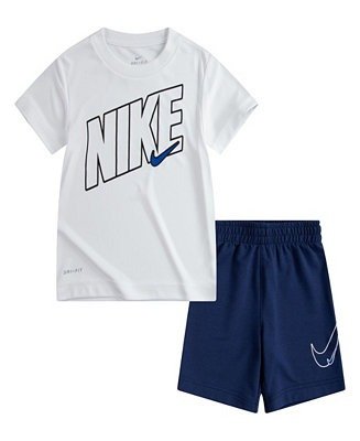 Little Boys Dry-Fit Comfort T-shirt and Shorts Set, 2 Piece