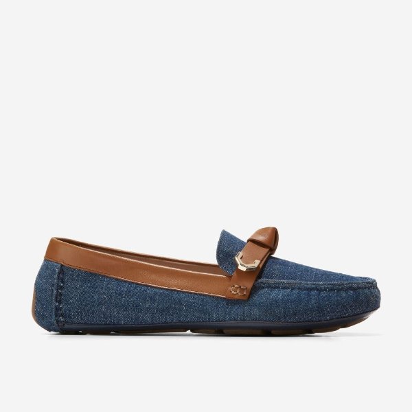 Women's Evelyn Bow Driver in Blue | Cole Haan