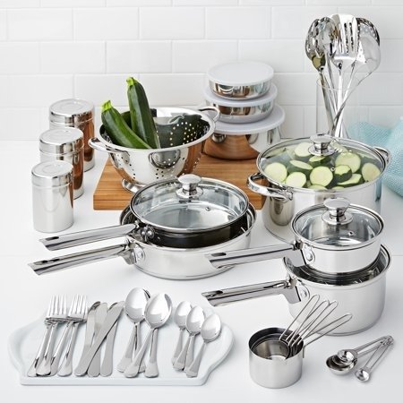 Stainless Steel Cookware Set, 52 Piece