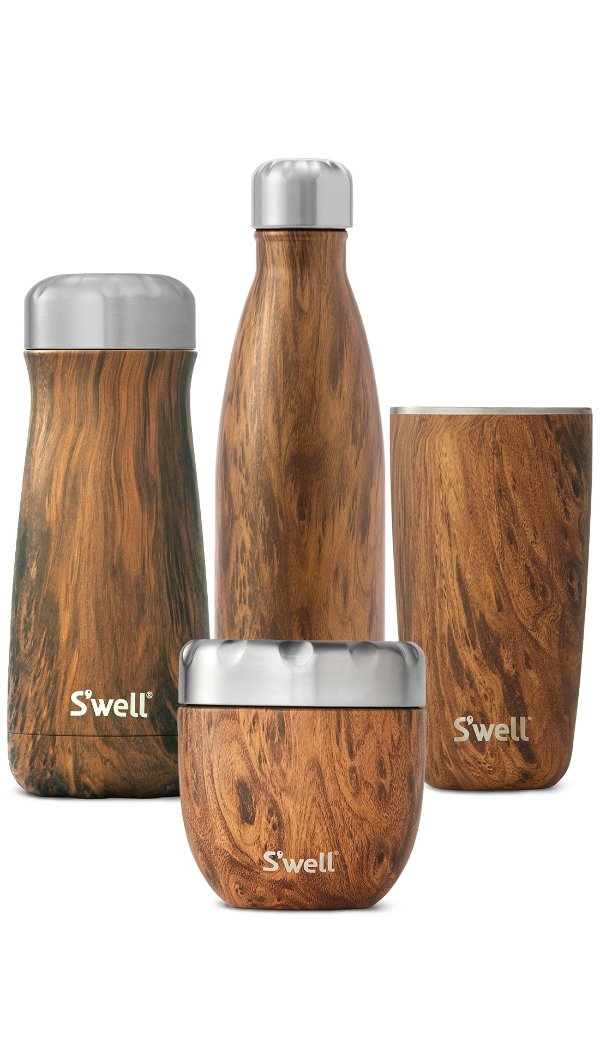 The WFH Starter Set (Teakwood) | S'well® Bottle Official | Reusable Insulated Water Bottles