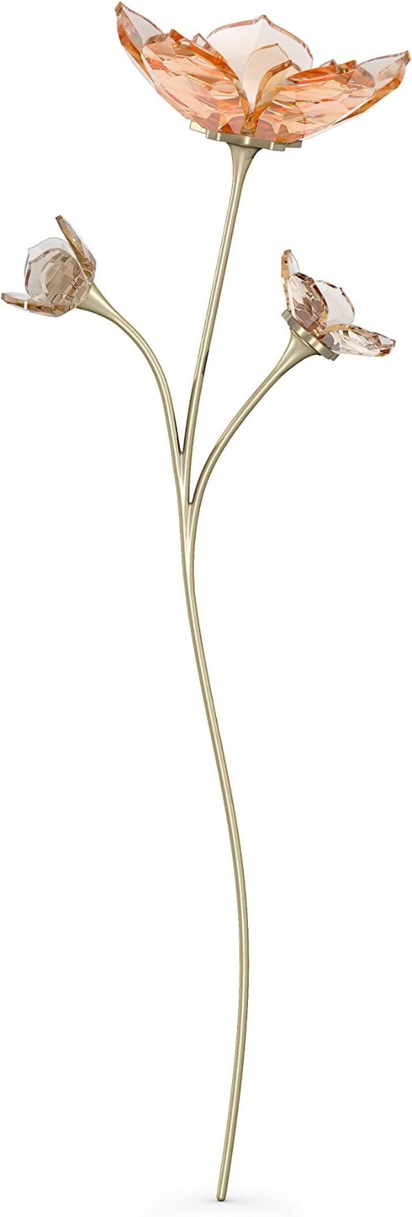 Garden Tales Magnolia Single Flower, BeigeCrystal Petals with a Gold-Tone Finish Stem, Part of theGarden Tales Collection