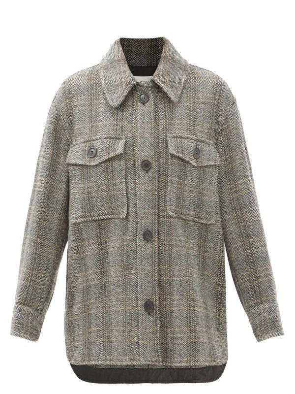 etoile Garvey wool-herringbone shirt jacket | Isabel Marant Etoile