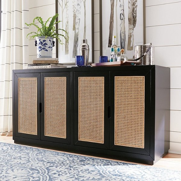 Cane Weave Astrid Console Cabinet