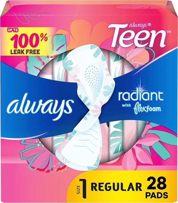 Totally Teen Radiant Infinity Pads 28 Count