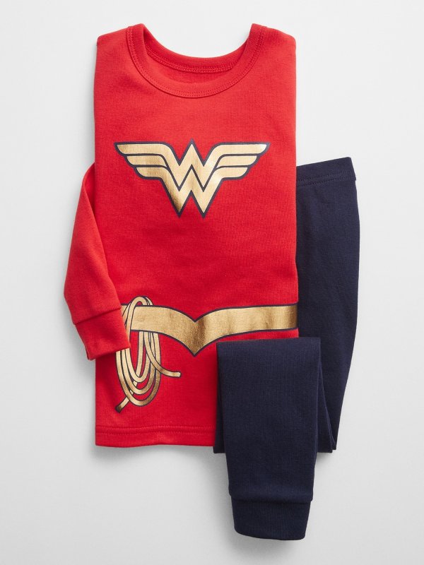Wonder Woman 100% 有机棉 婴儿、小童睡衣套装