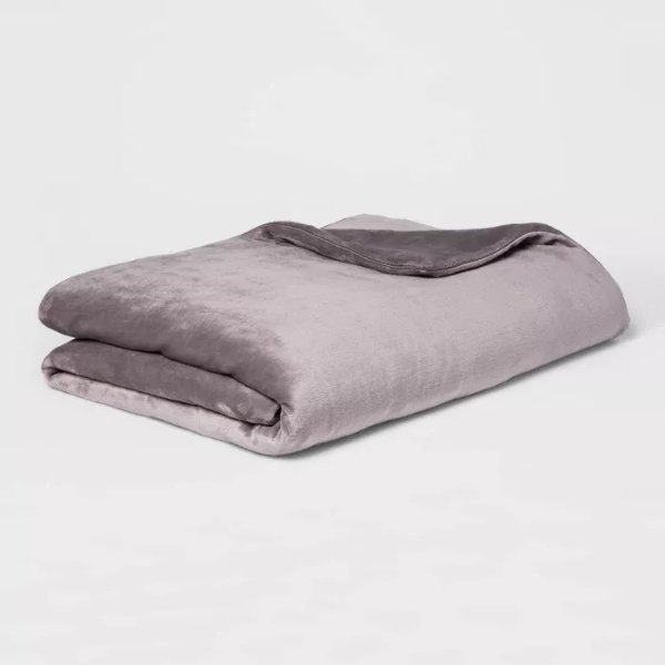 55" x 80" Microplush Weighted Blanket with Removable Cover - Threshold™