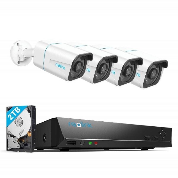 8CH NVR 4K POE Security Camera System AI Detection 2TB HDD RLK8-810B4-A