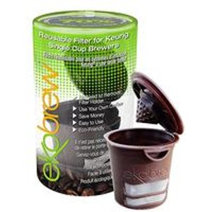Ekobrew Cup, Refillable Cup for Keurig K-cup Brewers, Brown, 1-Count