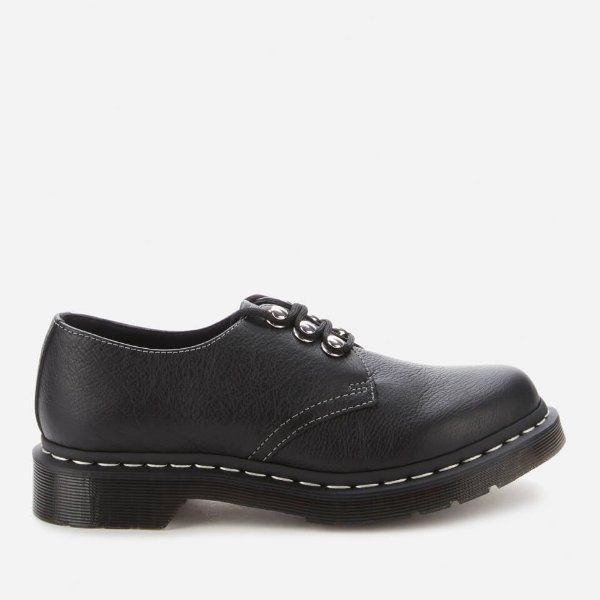 Women's 1461 Pascal Hdw Virginia Leather 3-Eye Shoes - Black