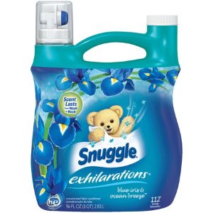 Snuggle Exhilarations Liquid Fabric Softener, Blue Iris & Ocean Breeze, 96 Ounce, 112 Loads @ Walmart