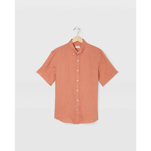 Club MonacoShort Sleeve Linen Shirt