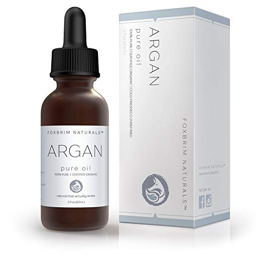 Foxbrim 100% Pure Organic Argan Oil for Hair, Skin & Nails, 2 fl. oz.