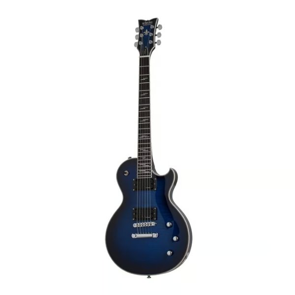 Schecter Solo-II Supreme 6-String Electric Guitar (See Thru Blue Burst)