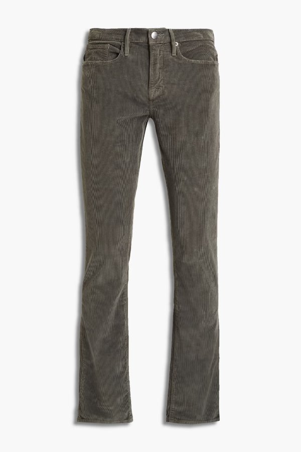 L'Homme slim-fit cotton-blend corduroy pants