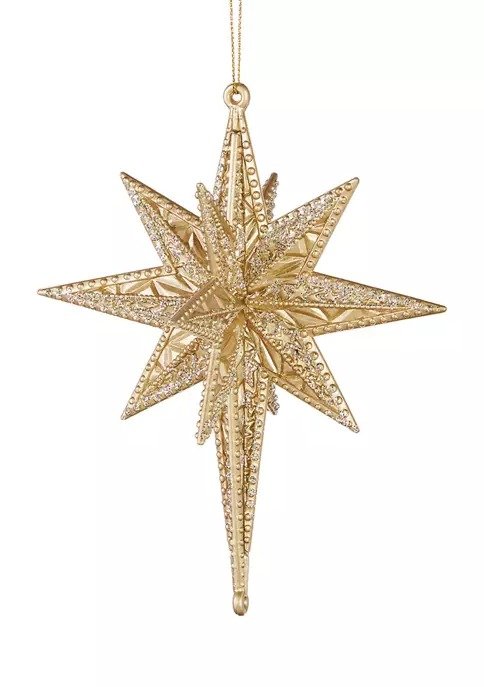 Gold North Star Ornament