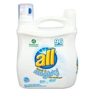All 3X Small & Mighty Free Clear Liquid Laundry Detergent, 96 oz