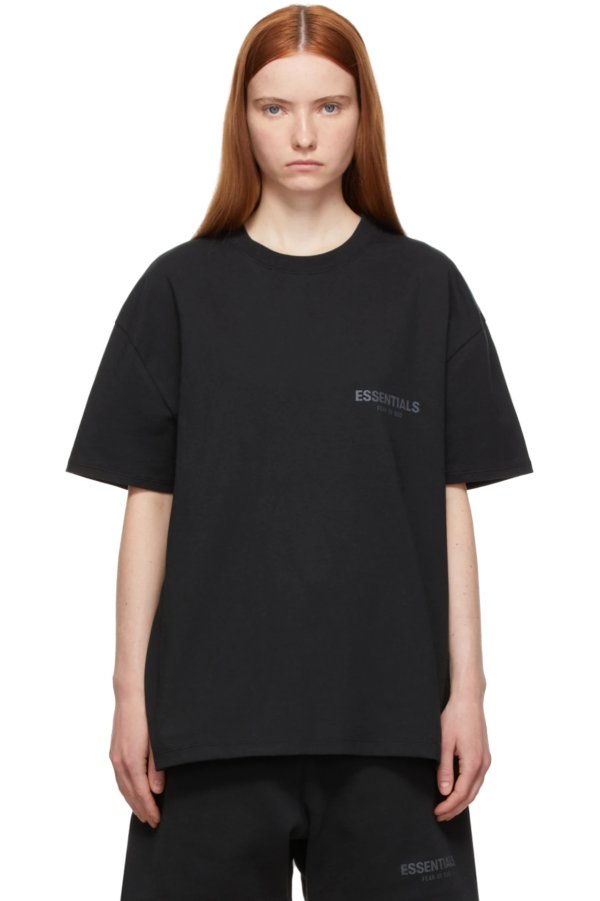 SSENSE Exclusive Black Logo Short Sleeve T-Shirt