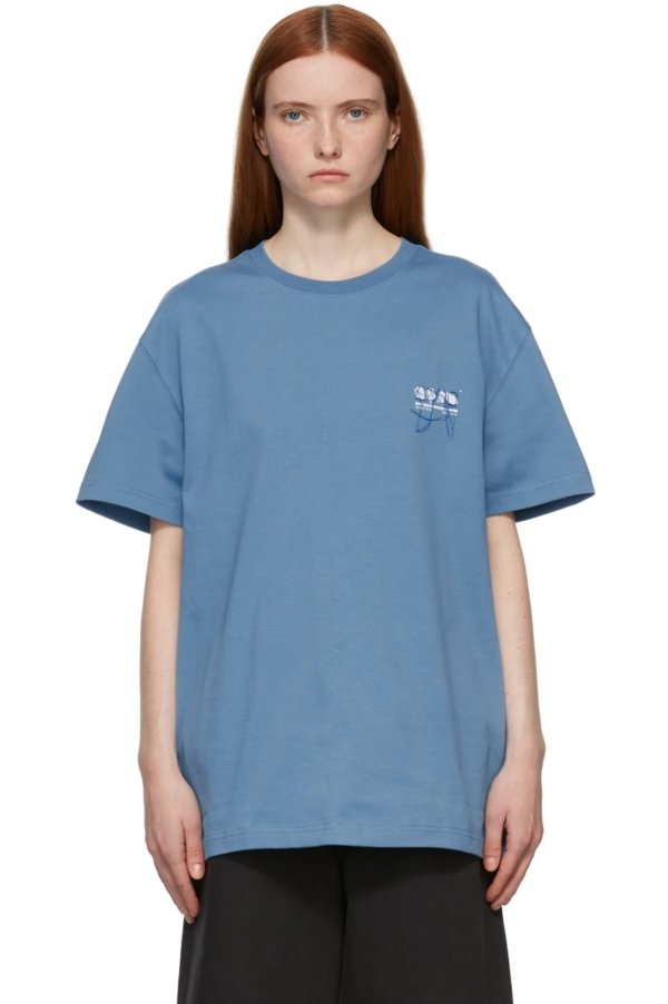 Blue Stitch Logo T-Shirt