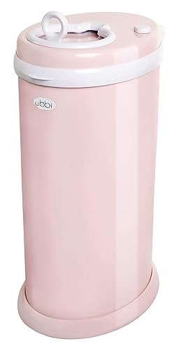 Steel Odor Locking, No Special Bag Required, Money Saving, Modern Design, Registry Must-Have Diaper Pail, Blush Pink , 11.38x8.38x19.5 Inch (Pack of 1)