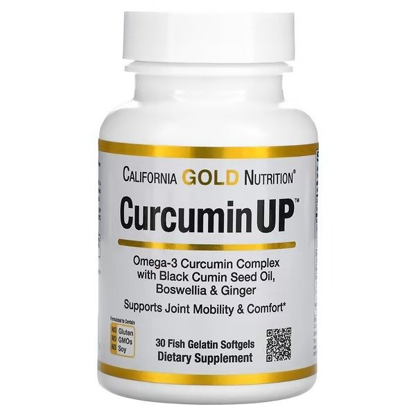 , CurcuminUP，欧米伽-3 和姜黄素复合物，关节活动性和舒适性幫助，30 粒鱼明胶软凝胶