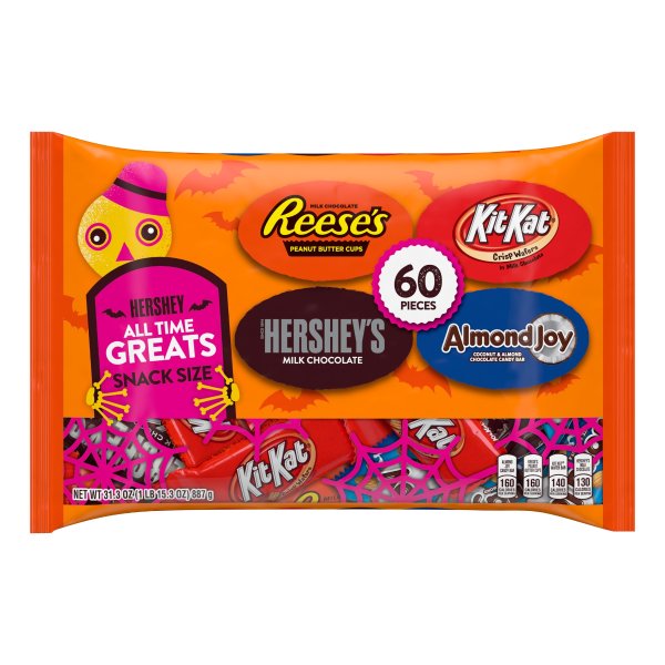 , Halloween All Time Greats Assorted Chocolate Candy, 60 Ct.